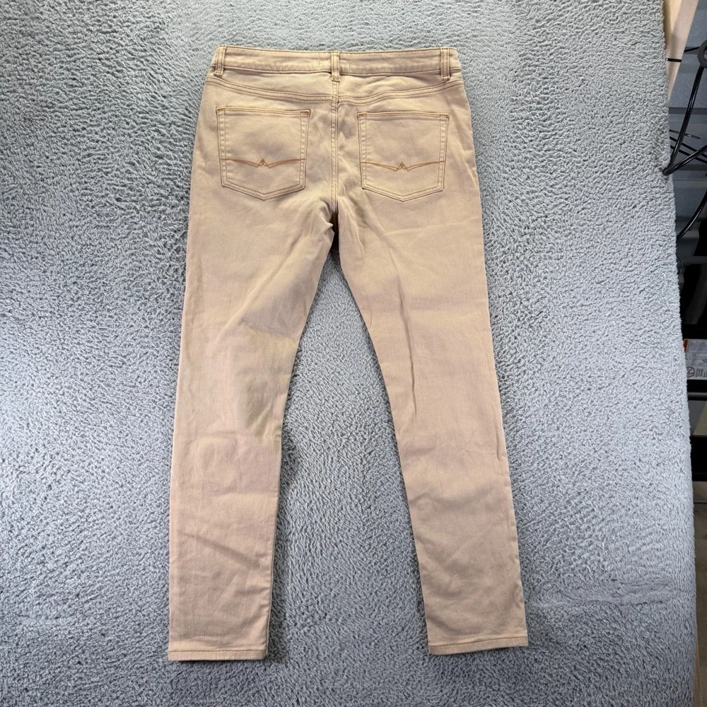 Asos Jeans Men 34x30 Beige Cotton Denim Straight Leg Streetwear Workwear Stretch